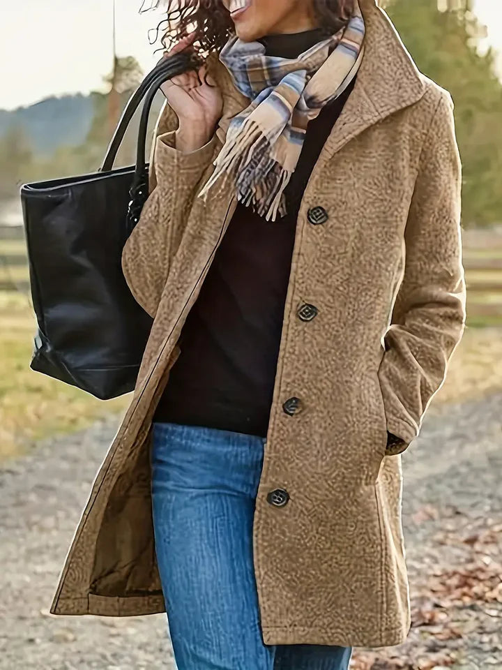 Aline™ | Manteau Long Casual en Laine