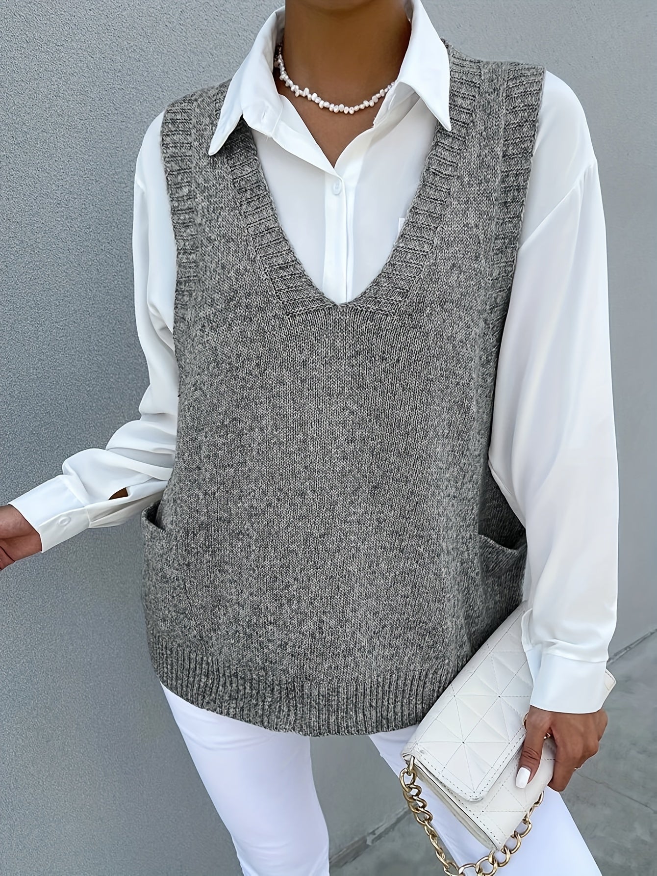 Melissa™ | Pull à Col V Doublé en Polaire