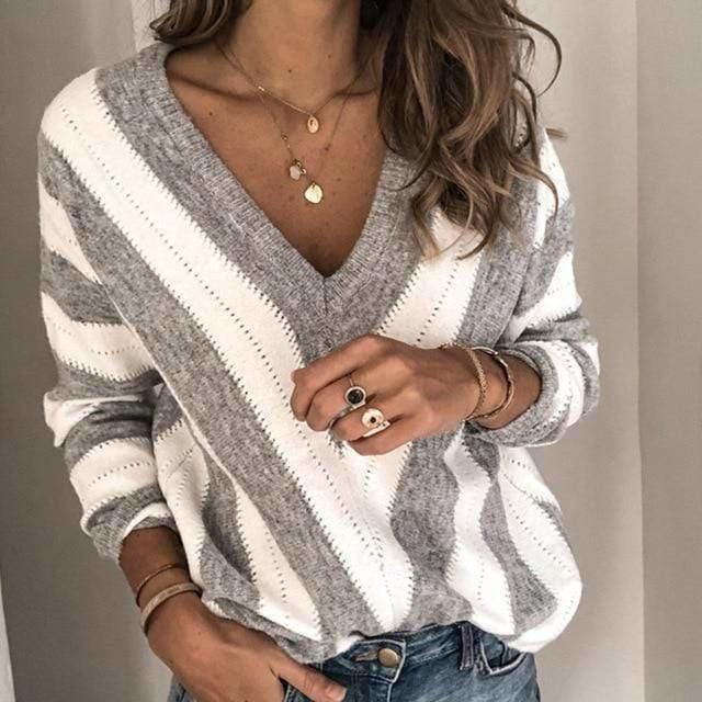 Ilona™ | Chandail Rayé Élégant et Confortable