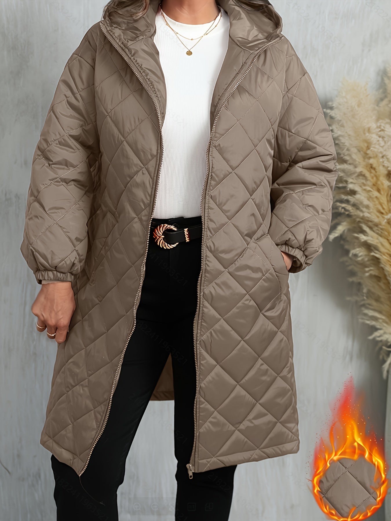 Calista™ | Veste longue matelassée à capuche