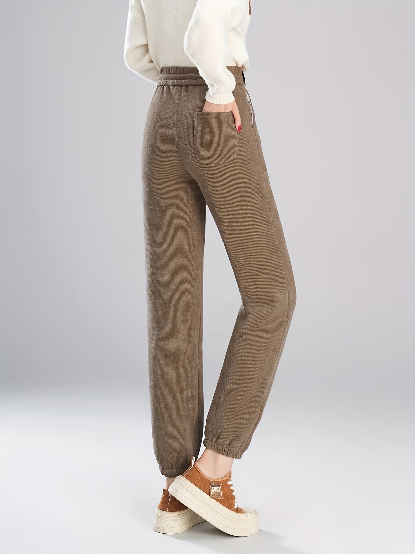 Catriona™ | Pantalon de jogging côtelé doublé polaire