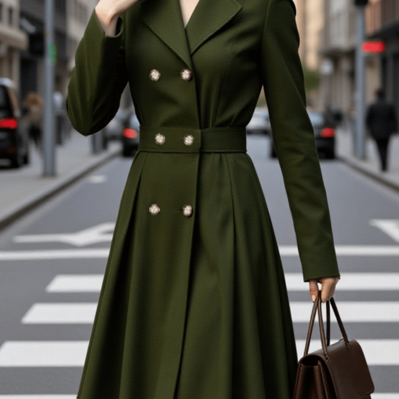 Suzette™ | Manteau long croisé évasé