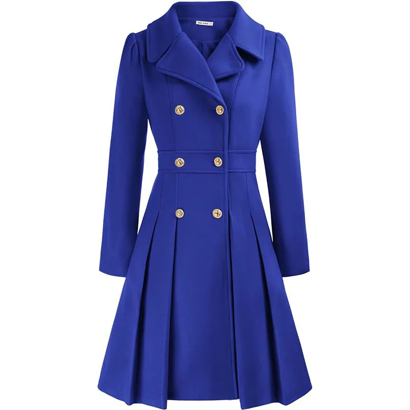 Alethea™ | Manteau évasé plissé croisé