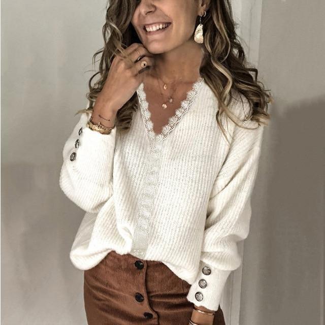Nora™ | Pull Décontracté Élégant en Coton