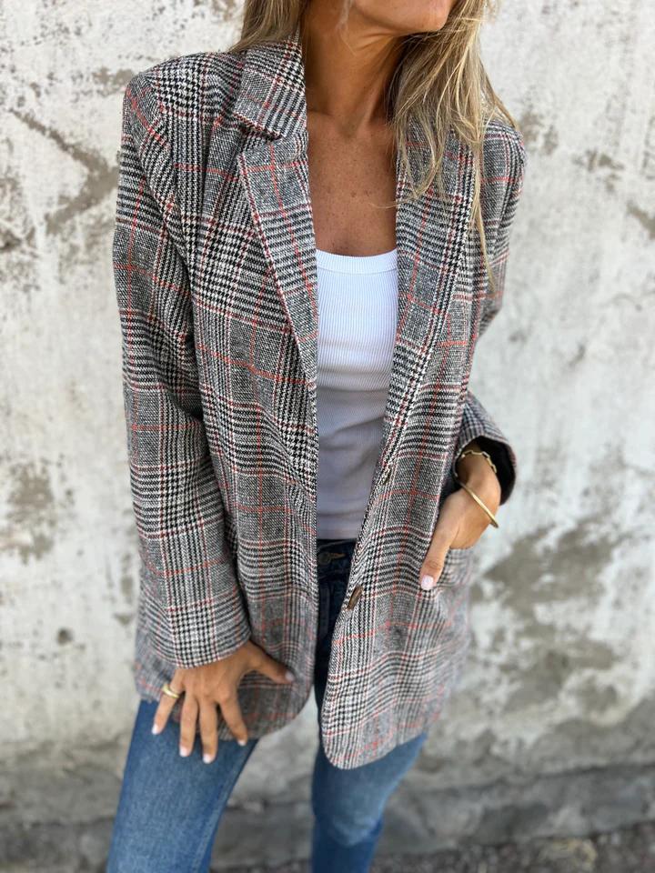 Sarah™ | Blazer à carreaux élégant
