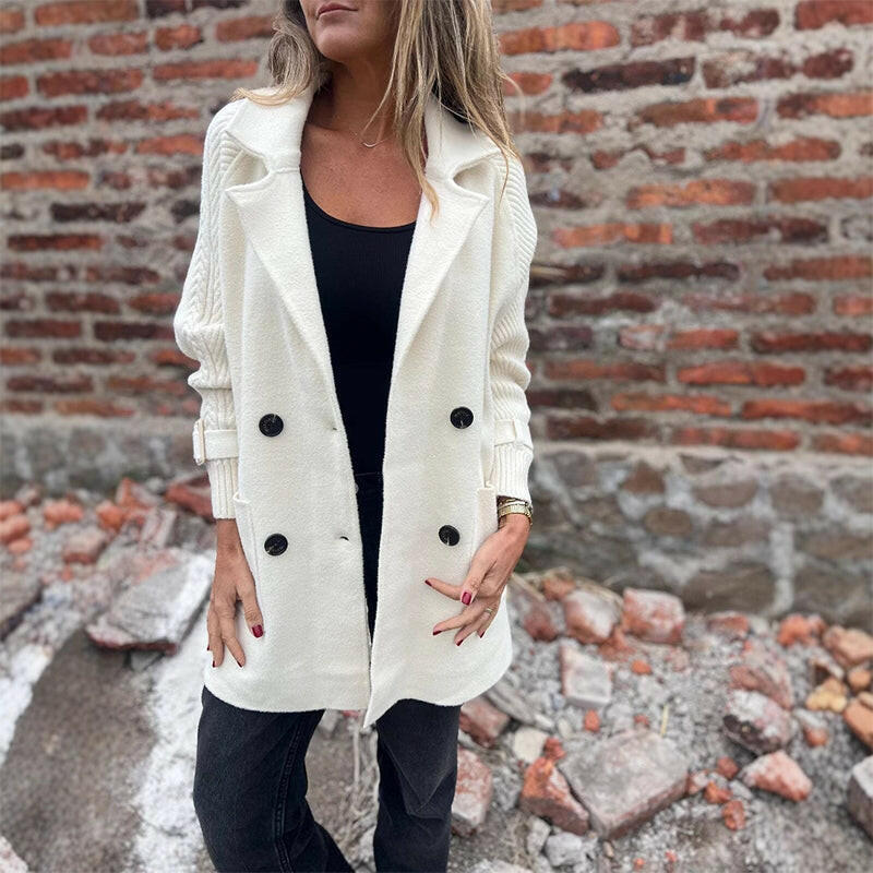 Manuela™ | Manteau cardigan croisé à manches côtelées