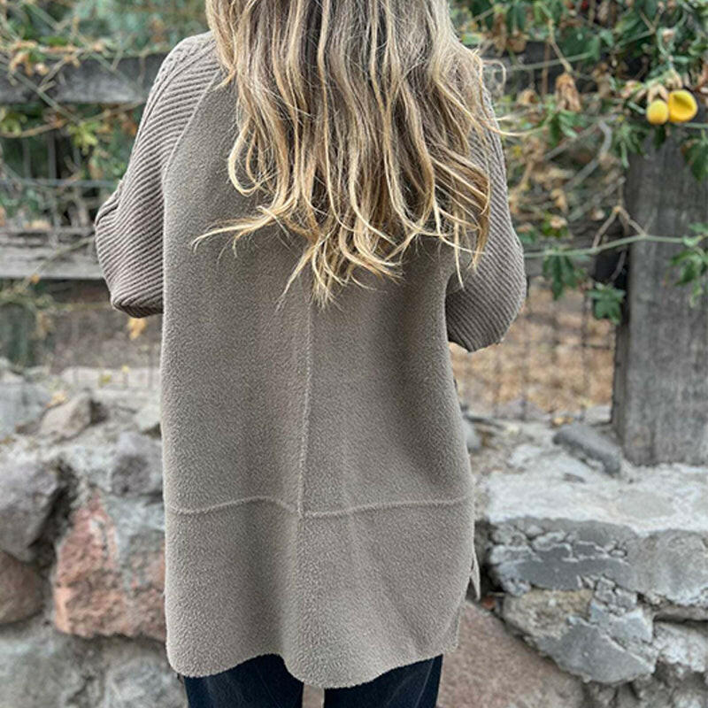 Manuela™ | Manteau cardigan croisé à manches côtelées
