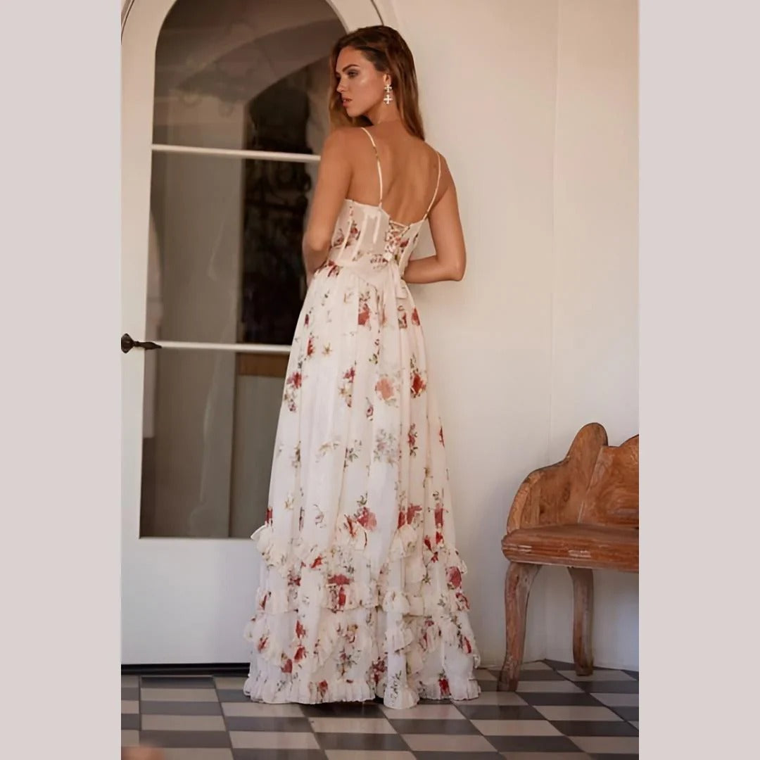 Sonja™ | Robe Midi Élégante à Imprimé Floral